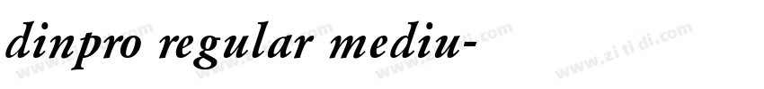 dinpro regular mediu字体转换
